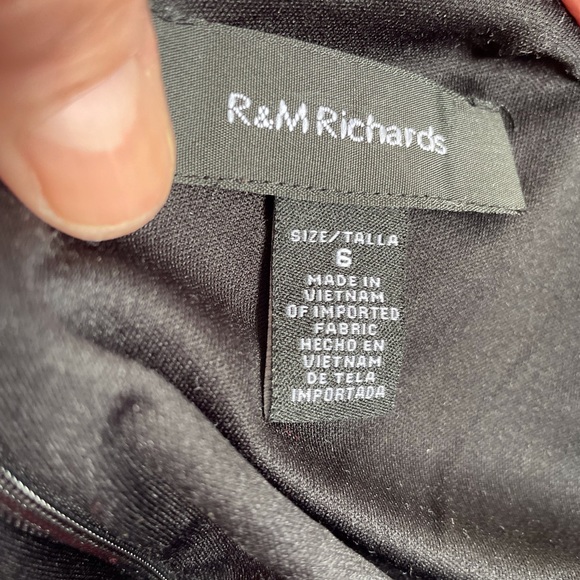 R&M Richards Black Rhinestone Long Gown. - Picture 5 of 8